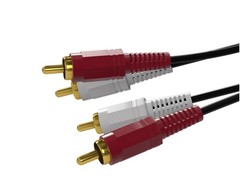 Audio 2 RCA Male to 2 RCA Male Cable Gold Plated Wire Cord Stereo 4.4ft