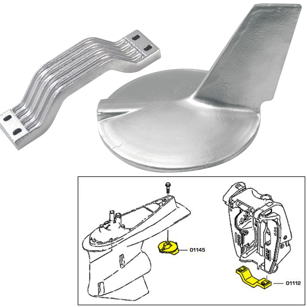 Tecnoseal Anode Kit w/Hardware – Yamaha 200-300HP Hi-Performance – Zinc TECNOSEA