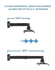 Mount-It! Wall or Ceiling Projector Mount with Universal LCD/DLP Mounting