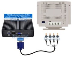 High-Quality 6 FT RGB/H+V to D-Sub 15-Pin VGA Video Adapter Cable with 4 BNC Con
