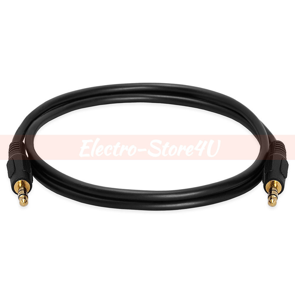 3.5mm Male to Male Cable 3ft 6ft 12ft 25ft 50ft 100ft Lot Stereo Audio Aux 1/8″