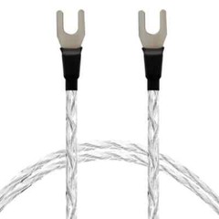 HiFi 3 Cores Copper Silver Plated Audio Cable Ground Wire U Fork Spade Connector