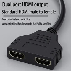 1080P HDMI Port Male to Female 1 Input 2 Output Splitter Cable Adapter 2PCS