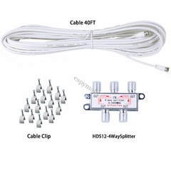 HDTV 4K Outdoor Antenna Amplified 360° Rotation HD TV UHF VHF FM 200 Miles