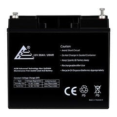 3 Pack – 12V 20AH SEALED LEAD ACID BATTERY