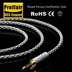 Customized Plug to Dual 2.5mm 8Core Headphone Upgrade Cable for Hifiman 300 he6