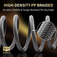 13 AWG Audiophile Speaker Cable – Speaker Wire with Banana Plugs,6N OFC Core,…