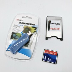 512MB Compact Flash Memory Card CF Card +PCMCIA Adapter+SSK USB2.0 reader FANUC
