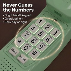 Retro Big Button Corded Phone for Seniors – Easy-to-Use