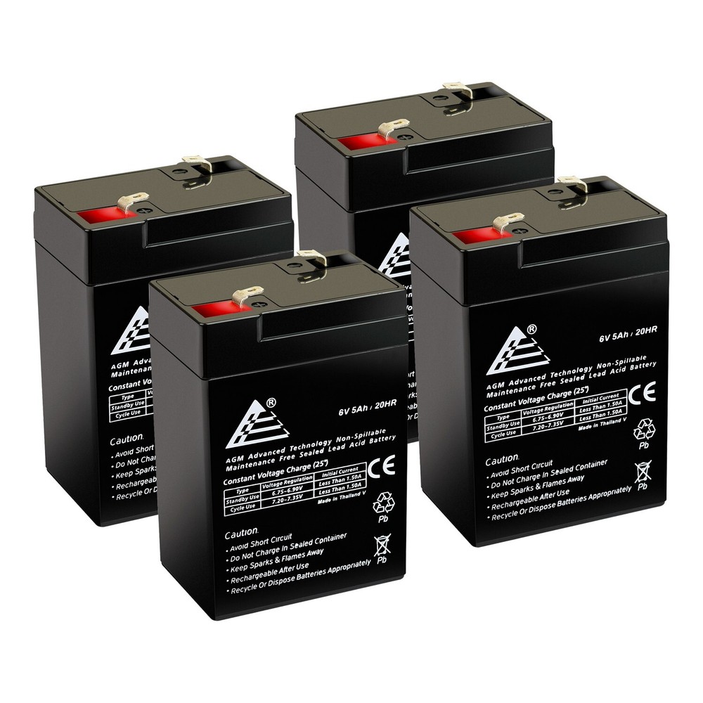 6V 5Ah Emergency Exit Lighting SLA Battery – PACK OF 4 BATTERIES