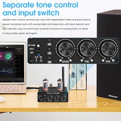 HIFI Tube Preamp with Bluetooth 5.0 Speaker Receiver Stereo Audio Amp USB Player