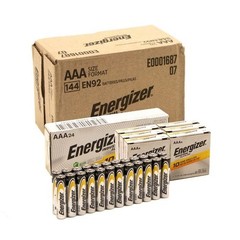 144ct Energizer EN92 Industrial Alkaline AAA Batteries exp. 03/2034