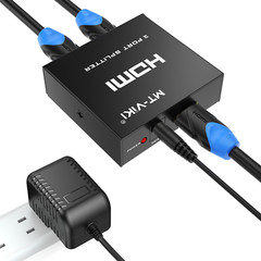 MT-VIKI 4K Powered HDMI Splitter 1 in 2 Out 1×2 for Dual Monitor
