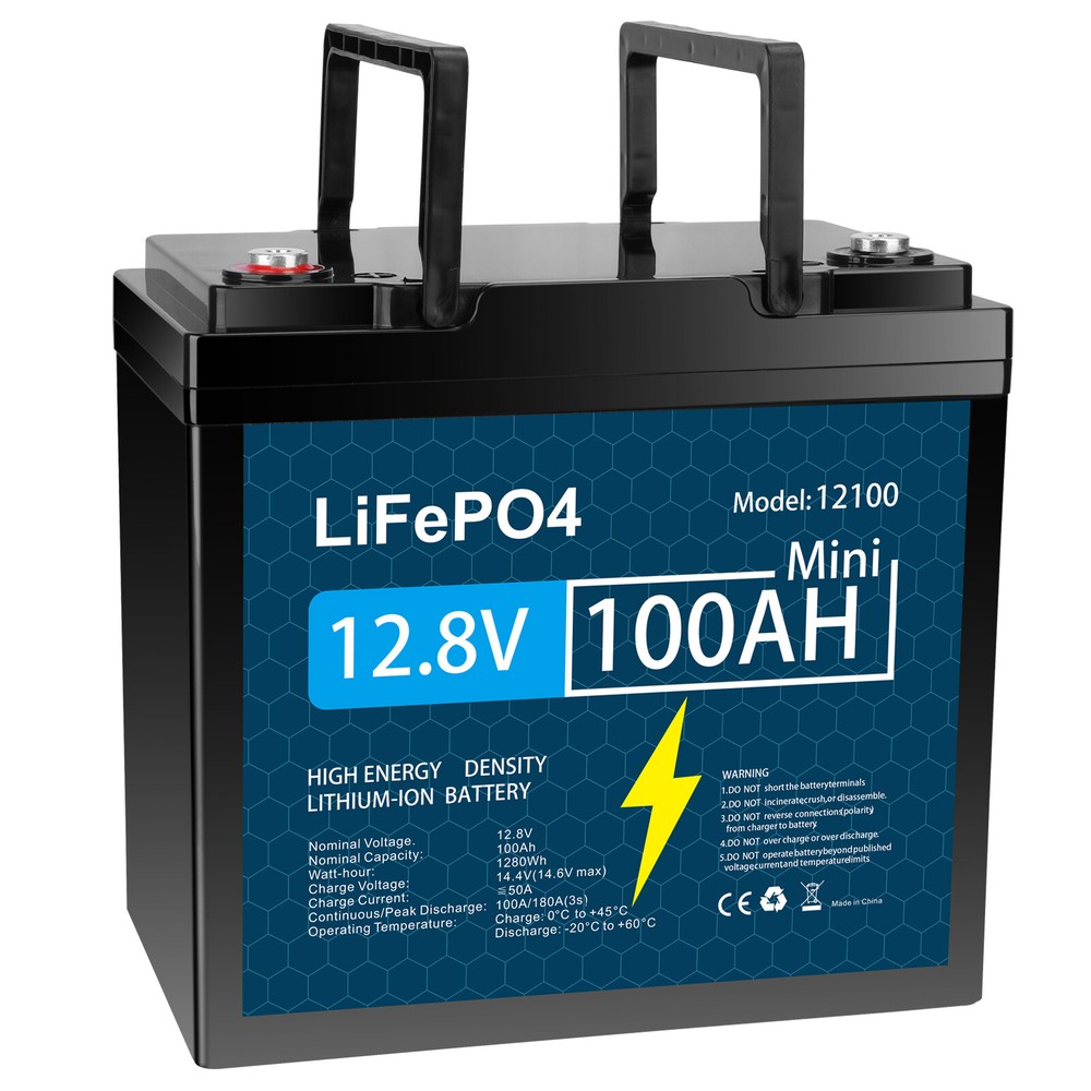 12V 100Ah Lithium Battery LiFePO4 with 100A BMS for RV Trolling Motor Off-grid