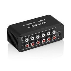 Mini 1-IN-5-OUT Audio Switcher Box HiFi Stereo RCA Audio Splitter / Selector