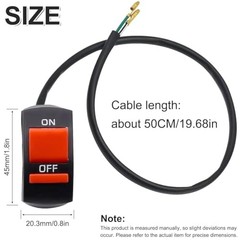 22mm Handlebar Mounting Switch 12-80V 7/8” Universal ON-Off Handle Button