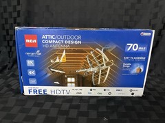 RCA ANT705E Compact Attic/Outdoor HDTV Antenna 70-Mile Range Open Box