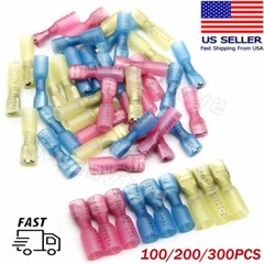 50~500PCS Female Heat Shrink Spade Wire Connectors Insulated Crimp Terminal Kit