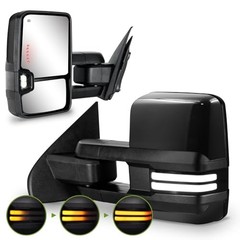 Towing Mirrors for Chevy Silverado/GMC Sierra 1500 Painted Black (code:8555)