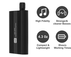 Portable HiFi Headphone Amplifier Amp 3.5mm Headset Amplifier Two-Stage GAIN