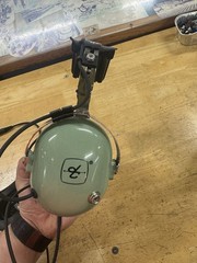 David Clark H7010 Ground Support Over-Ear Headset Mic Volume Control U174 Green