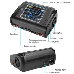 Dual Lipo Battery Charger 1S-6S 240W 10A Balance Charger RC Car Battery Charger