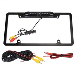 NEW License Plate Metal Frame Rear View Backup Camera CMOS HD LED Night Vision