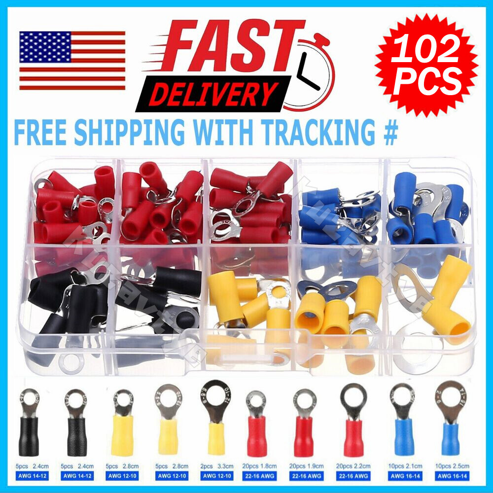 300/1200Pcs Car Wire Assorted Insulated Electrical Terminal Connectors Crimp Kit