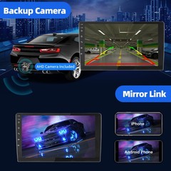 6G+128GB 8-Core Android 15 10.1″ Car Stereo Radio 2 Din GPS Navi WiFi FM Camera