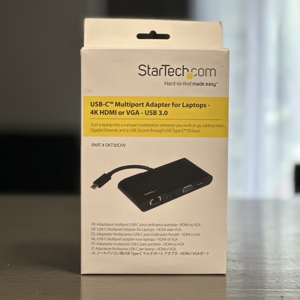 StarTech USB-C Multiport Adapter for Laptops 4K HDMI or VGA USB 3.0 DKT30CHV New