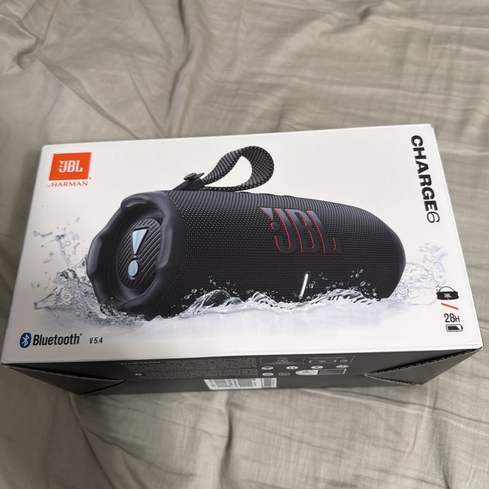 JBL Charge 6 Portable Waterproof Bluetooth Speaker – Black