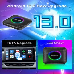 8 128G Android Auto Carplay LED Ai Box Multimedia Players Wireless Android 13