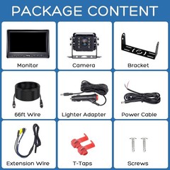 RV Backup Camera Plug and Play – No Delays 7 Inch HD 1080P Rear View Camera w…
