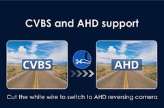 AHD 720P /CVBS Car Reverse Backup Rear View Camera Waterproof Night Vision Lens