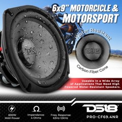 DS18 PRO-CF69.4NR 6.9″ Mid-Bass Speaker Water Resistant Carbon Fiber Cone 600 W