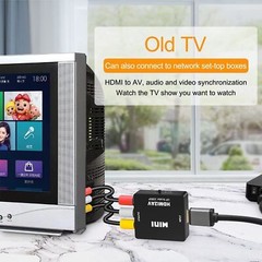 RCA AV to HDMI HD Converter Adapter Composite 3RCA CVBS Audio Video Wii NES SNES