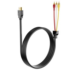 BERLAT HDMI to RCA Converter, 1080P 5ft Male Goldplated 3-RCA Video…