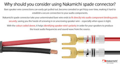Excel Series 24K Gold Plated Spade Y Banana Plug 12-18 AWG Gauge Size 4Mm Speake