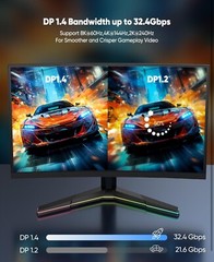 UHD 8K DisplayPort Cable 10FT 8K@60hz, 4K@144hz32.4Gbps, HDR, HBR3 DP to DP Cord