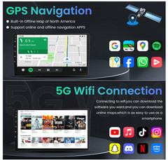 11.5″ Radio Stereo Carplay Android 13 For 2007-2016 Jeep Wrangler JK GPS 4+64GB