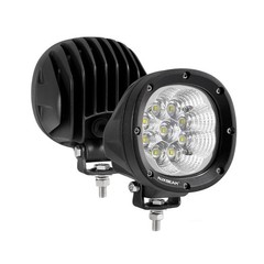 AUXBEAM 4″ 90W Round LED Work Light Bar 4WD Offroad Flood Pods Fog Driving Lamps