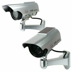 2 Pack Solar Power Fake Dummy Surveillance Security Camera CCTV & Record Light