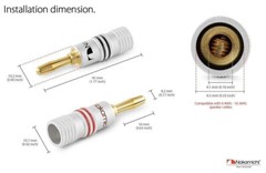10pcs Nakami 24k Gold Plated 4mm Banana Plug Cable Wire Audio Speaker Connector