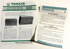 Vtg Pr PIONEER CS-A31 Stereo 16 Ohm 12″ 3-Way SPEAKER SYSTEM – Not Fully Tested