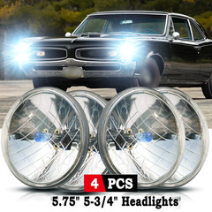 5-3/4″ 5.75″ Halogen Headlights HI/LO Beam FOR Pontiac GTO Grand Prix 4PCS
