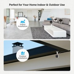 4-Pack Wireless 2.4G WiFi Security Camera System Smart Outdoor Night Vision 3MP