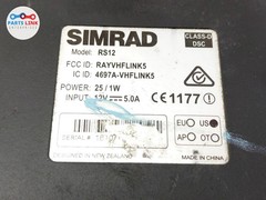 SIMRAD RS12 DSC VHF CLASS D MARINE BOAT RADIO RECEIVER MODULE UNIT STATION