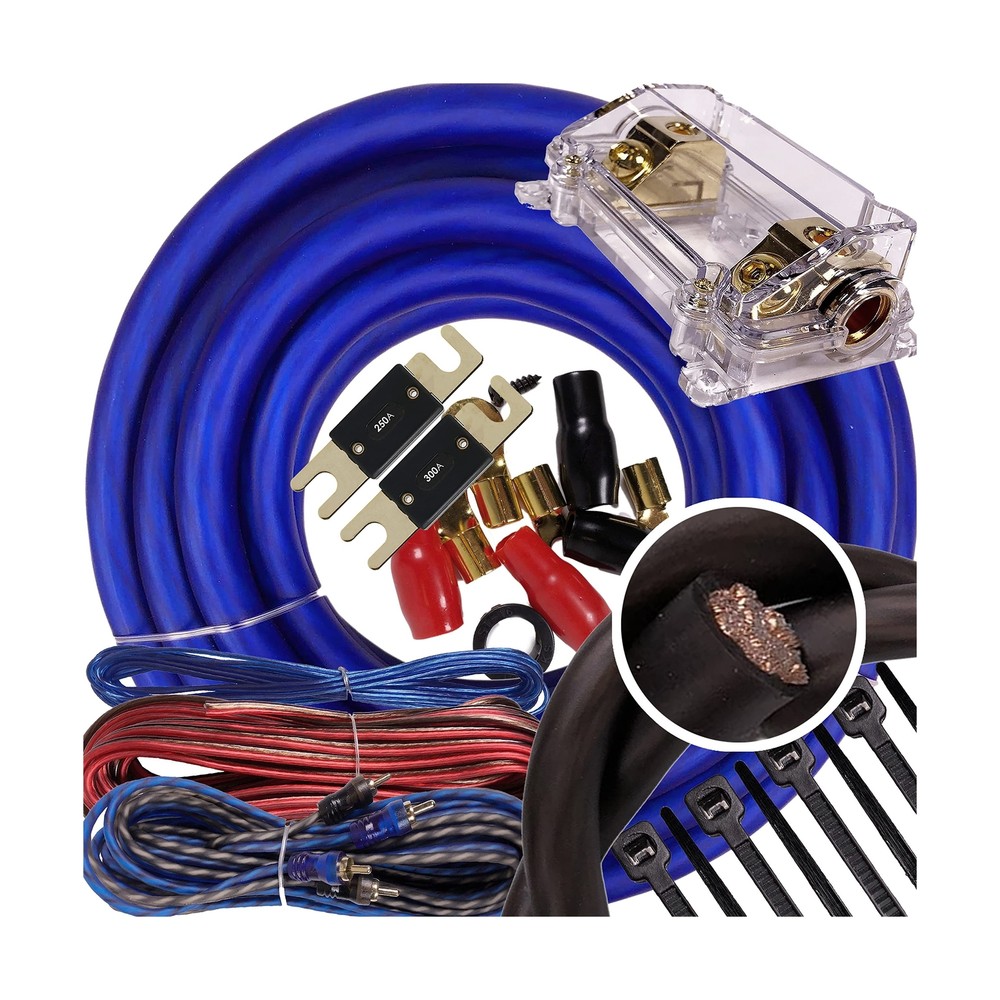 Complete Gravity Elite 0 Gauge Amp Kit Amplifier Install Wiring 0 Ga Wire 500…