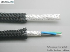 A12 — ghentaudio Silver-plated Star Quad RCA/Phono HiFi Audio Cables (Pair)