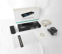 4K HDMI Matrix Switch 4×4, 4K@30Hz HDMI Matrix Switcher Splitter 4 in 4 Out